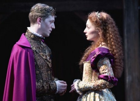 Zach Appelman (Henry V) and Katie deBuys (Catherine). Photo by Scott Suchman.