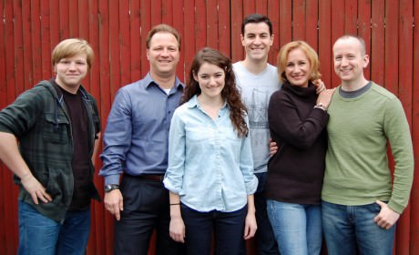 Cast of McLean Community Players's Next to Normal (from L to R): Alex Stone as Henry, Brent Stone as Dan, Catherine Callahan as Natalie, Nick DuPre as Gabe, Nicky McDonnell as Diana, Quinn McCord as Doctors Fine/Madden. Photo courtesy of Lisa Anne Bailey.