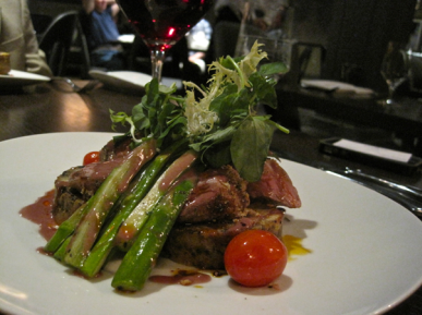 Veal loin with spring asparagus at Jardenea. Photo by Jordan Wright.