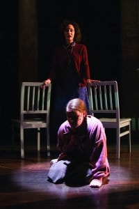 Emily Zickler (Carrie White) and the ensemble of Studio 2ndStage's Carrie: The Musical. Photo: Igor Dmitry.