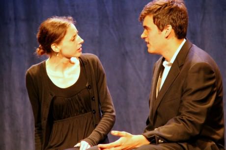 Caity Brown (Kayleen) and Ben Peter (Doug). Photo courtesy of The Flying Muskrat Theatre Company.