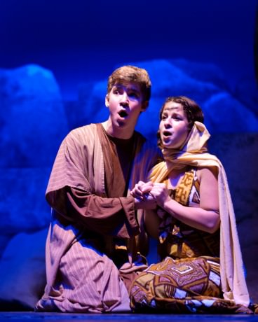 Alexandra Baca and Daniel Starnes sing “In Whatever Time We Have.” Photo by Nathan Jackson.