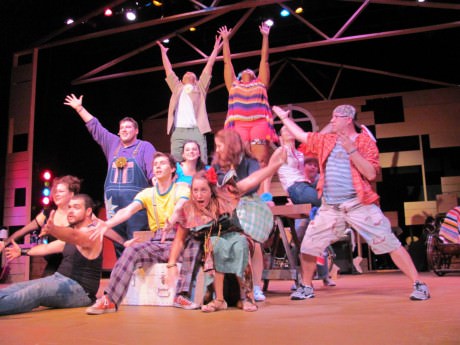 A scene from Godspell