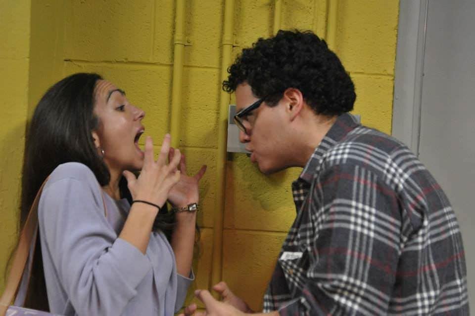 Ariana Almajan (Laura Whalen) Marlowe and Vilchez (Raymond Stitt). Photo by Val Radev .