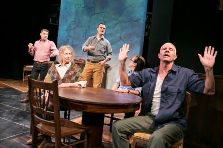 Lou Liberatore, Rena Cherry Brown, Tim Getman, Susan Rome, and Tom Wiggin in '‘The Intelligent Homosexual’s Guide to Capitalism and Socialism With a Key to the Scriptures’. Photo by C. Stanley Photography.