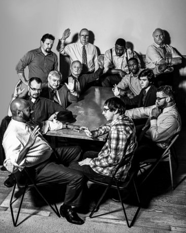 The cast of '12 Angry Men.' Photo by Nathan Jackson.