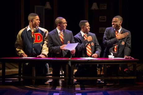 Jaysen Wright, Jonathan Burke, Eric Lockley, and Jelani Alladin in Choir Boy at Studio Theatre. Photo by Igor Dmitry.