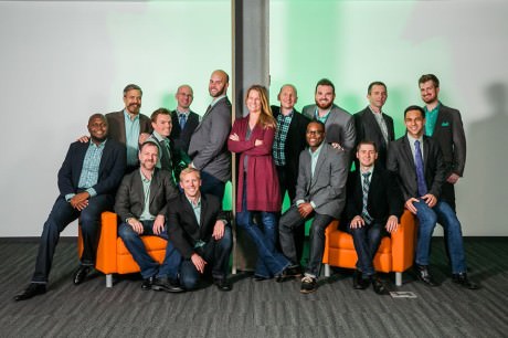Jonathan Jones, Michael B. Smith, Jim Gruschus, Jeb Stenhouse, Matt Holland, Mike Allen, A.J. Rawls, Bobby T Boaz, Jay Gilliam, Cooper Westbrook, Kevin Sweitzer, Kevin Thomason and Paul J Negron at The Wonder Bread Factory. Photo by Emily Chastain Photography.