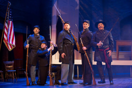 Ryan Burke, Samuel Edgerly, Christopher D. Harris, Gregory Maheu and Jason Wooten. Photo by Scott Suchman.