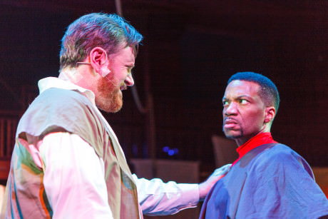 Jesus (John Downes) and Judas (Terry Spann). Photo by David Harback.