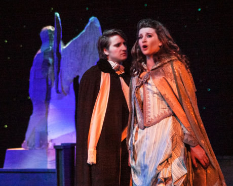 Raoul (Jeffrey Walter) and Christine (Laura Sparks). Photo by Rosemary Malecki and AACC.