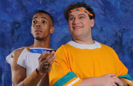 Hasani Allen (Hero) and Gregory Atkin (Pseudolus ). Photo by Steve Wolf.