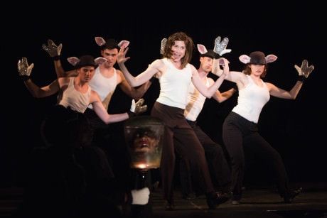 Laura Jordan (Clarice) and the ensemble. Photo by Igor Dmitry.
