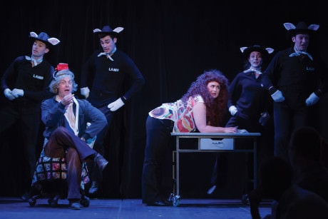 Tom Story (Buffalo Bill, Hayley Travers (Catherine), and the ensemble. Photo by Igor Dmitry.