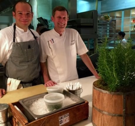Head Chef Nate Waugaman (left) with Executive Chef Joe Raffa.