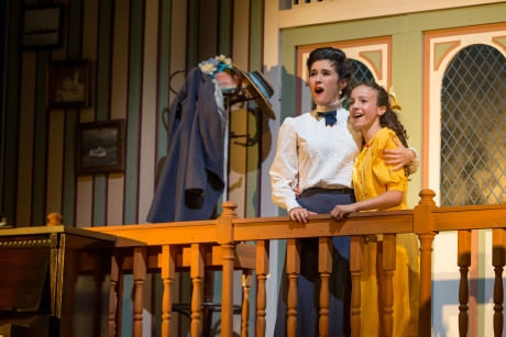 “Goodnight, My Someone”: Marian (Mackenzie Norris) and Amaryllis (Ella Schnoor). Photo by C.King Photography.