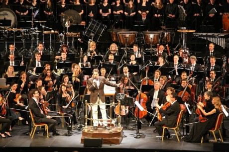 Michael Giacchino's entire score for "Star Trek" WAS performed Saturday night by the National Symphony Orchestra, conducted by Emil de Cou, at Wolf Trap. Photo by Maria Giacchino.