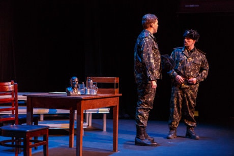 Matthew Scarborough (Marc Antony) and James Masten (Octavius). Photo by David Harback of Harback Photography.