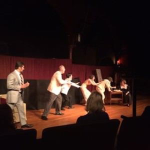 The cast in rehearsal. Photo courtesy of St. Mark's Players.