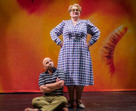 Public Opinion (Margaret Gawrysiak) and Orpheus (Javier Abreu). Photo courtesy of Virginia Opera.