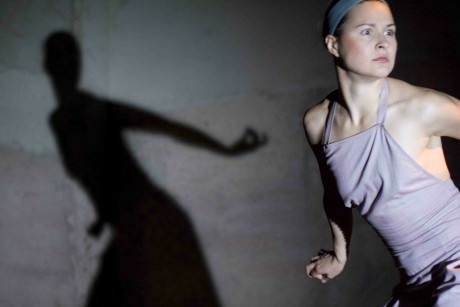 Mirenka Cechova assumes the persona of Anne Frank at the Fringe festival. Photo by Martin Mark.