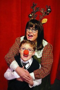 Sally Struthers (Agnes Gooch,) and Ethan Theriot (Young Patrick Dennis). Photo by Suzanne Carr Rossi/The Free Lance-Star.