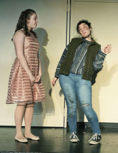 L to R: Madalyn Johnston (Alice Wendleken) and Gabrielle Tokach (Imogene Herdman). Photo by Ric Dugan/Staff Photographer of Herald-Mail Media.