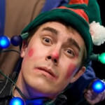 Joe Brack in Santaland Diaries. Photo by Jack N. Benstock.