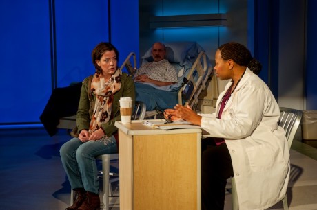 Megan Anderson (Raina), Mitchell Hebert (Lou), and Alice M. Gatling (Dr. Badu). Photo by ClintonBPhotography.