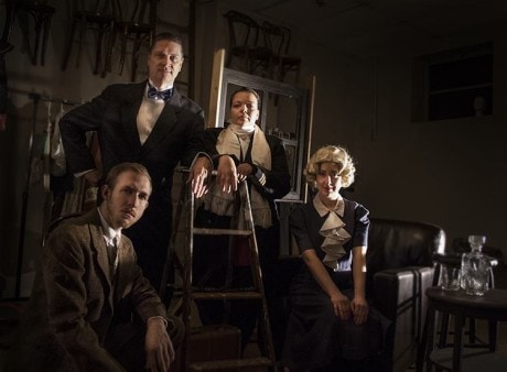 The cast: Grayson Owen, Ann Turiano, Holly Elizabeth Gibbs, and Steven Shriner. Photo courtesy of Fells Point Corner Theatre.