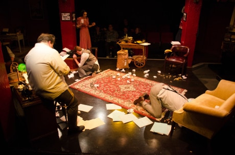 The cast of 'Moonlight & Magnolias.' Photo by Spotlighters Theatre/Chris Aldridge, CMAldridgePhotography.