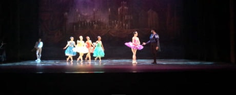 Princess Plum pleading with Kind Dross. Photo courtesy of Maryland Ballet Theatre.