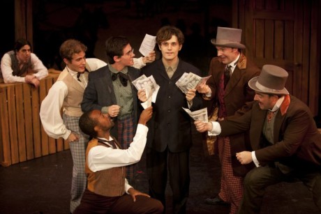 Andy Mientus and cast members of 'SHINE!' at NYMF. Photo by Steven Rosen.