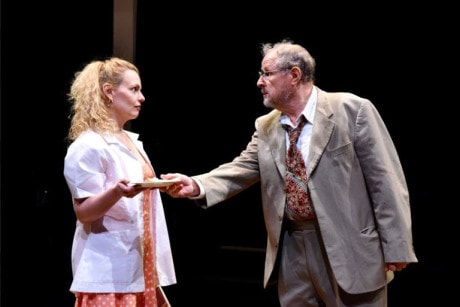 Tonya Beckman (Trudy) and Michael Tolaydo (Bernard). Photo by Stan Barouh.