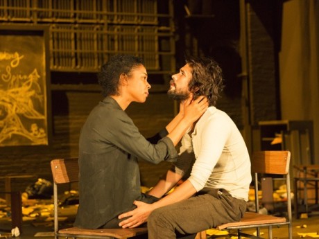 Sophie Okonedo (Elizabeth Proctor) and Ben Whishaw (John Proctor). Photo by Jan Versweyveld.