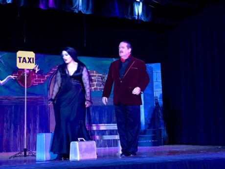 Morticia (Grace McCarthy) and Gomez (Jim Mitchell). Photo Courtesy of Sonia Downard.