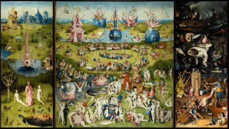 Hieronymus Bosch's 'The Garden of Earthly Delights,' ca. 1490s. Madrid, Prado Museum.