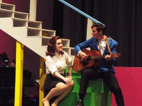 Elijah King (Robbie), Rachel Cahoon (Julia). Photo by Kimberly Klain.