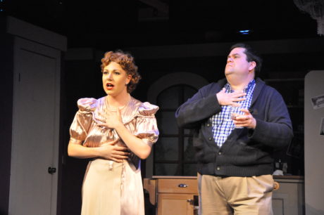 Janet Van De Graaf (Kendall Sigman) and Keith Tittermary (Man in Chair). Photo by Elli Swink.