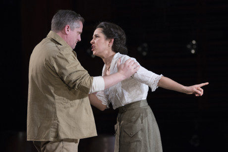 Jonno Roberts (Iago) and Merritt Janson (Emilia). Photo by Scott Suchman.