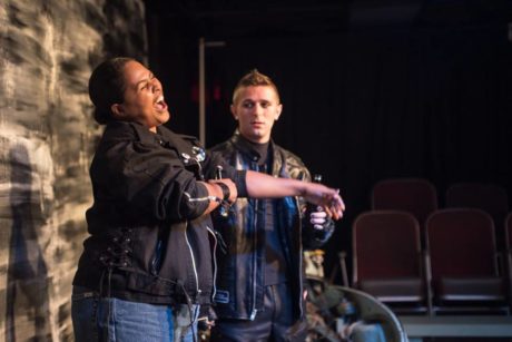 Joanne (Tamieka Chavis) and and Mickey (Patrick Gorirossi). Photo by Mike Landsman.