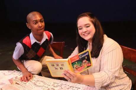 David Singleton (Edgar/Bat Boy) and Michelle Salah (Shelly) Photo courtesy of Montgomery College.