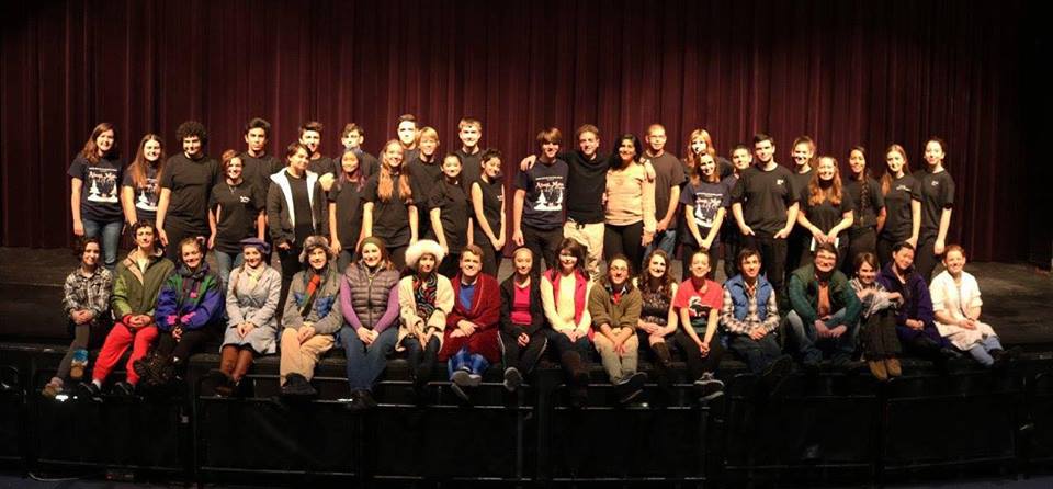 The cast of 'Almost Maine.' Photo courtesy of Quince Orchard High School.