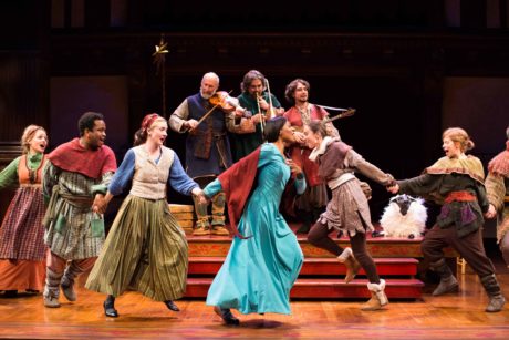 The company of 'The Second Shepherds’ Play' dances in merry celebration. Photo by Brittany Diliberto.