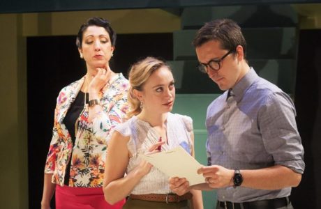 Eleni Delopoulos, Emilie Krause, and Adam Hammet. Photo by Katie Reing.
