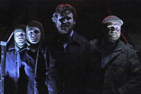 Tom O’Keefe, Andrus Nichols, Eric Tucker, and Edmund Lewis in ‘Hamlet.’ Photo by Jenny Anderson.