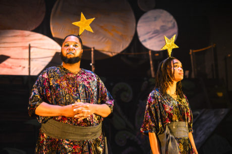 Cast members of Peter Pan: Peter, Wendy. Wendy, Peter. Photo by Britt Olsen-Ecker.