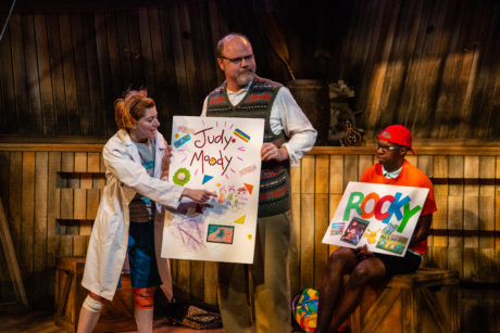 Kelsey Painter, Todd Scofield, and Philip Kershaw in Judy Moody & Stink. Photo by Michael Horan.