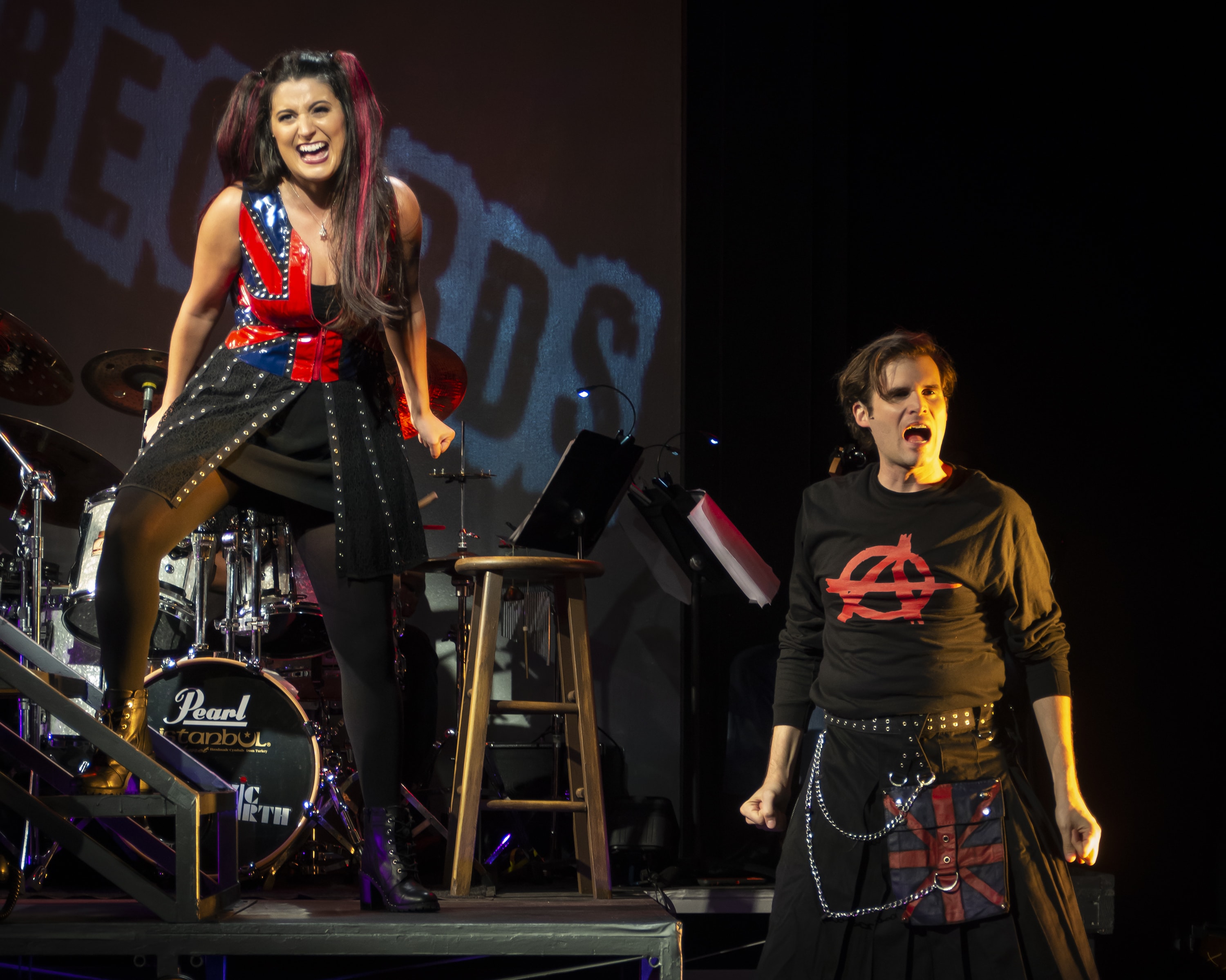 Candice Shedd-Thompson and Matthew Schleigh in Rooms: A Rock Romance, now playing at MetroStage. Photo by Chris Banks.