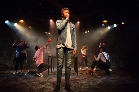 The cast of The Fall, now playing at Studio Theatre. Photo by Oscar O'Ryan.